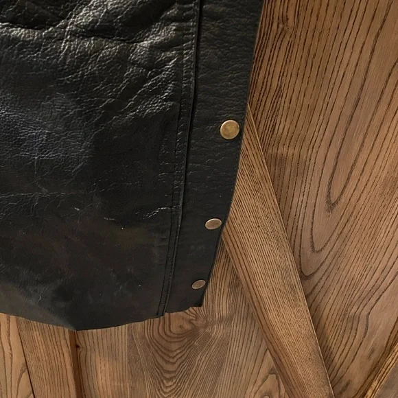 Nwot Motorcycle leather chaps L - Picture 5 of 11